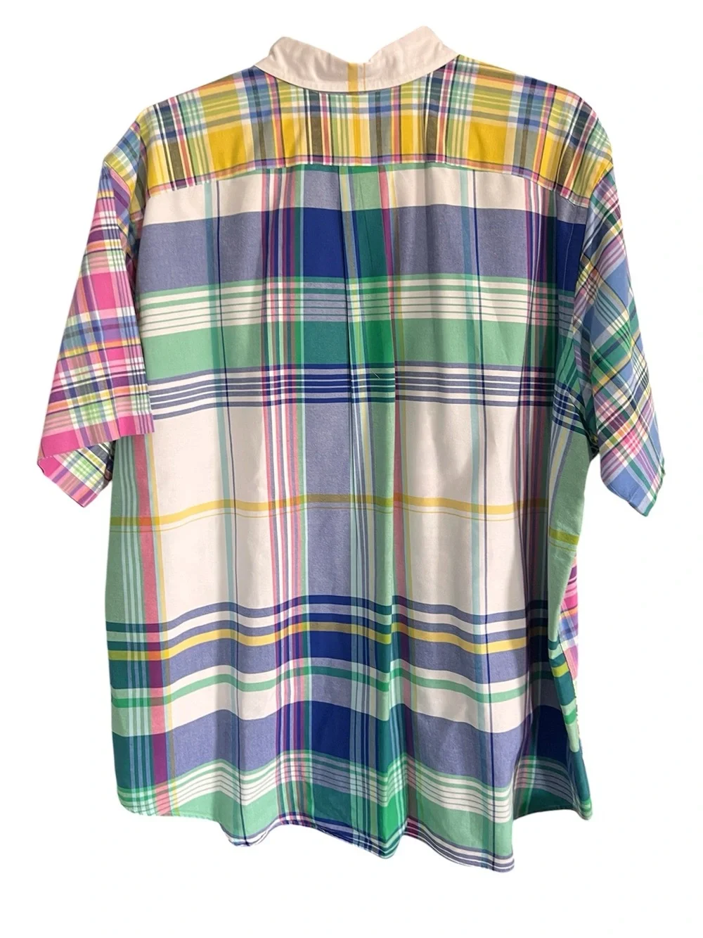 Polo Ralph Lauren Men’s Short Sleeve Button Down Pastel Plaid size 2XB